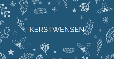 Sprankelend seizoen blue whimsical-line