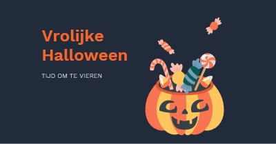 Heb een lieve Halloween black whimsical-line