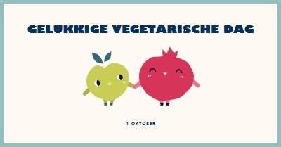 Gelukkige vegetarische dag white whimsical-line