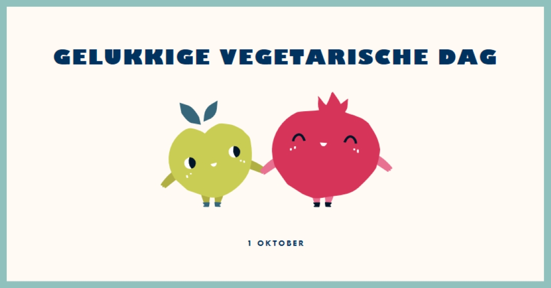 Gelukkige vegetarische dag white whimsical-line
