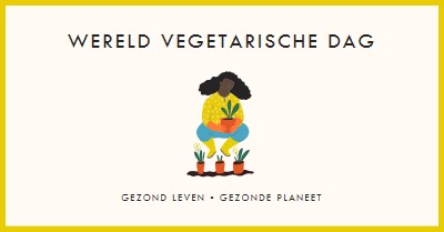 Het is wereld vegetarische dag white modern-simple