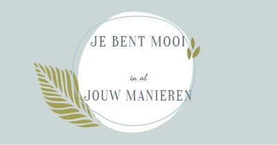 Mooi in al je manieren blue organic-simple