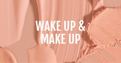 Ontwaak & make-up pink modern-simple