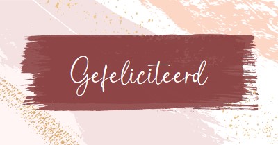 Eenvoudig gefeliciteerd pink organic-simple