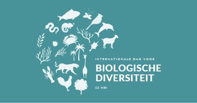 Wereld biodiversiteitsdag vieren blue modern-simple