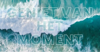 Geniet van het moment blue modern-simple