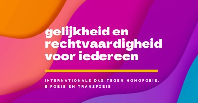 Ere internationale dag tegen homofobie purple modern-bold
