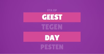 Opstaan tegen pesten purple modern-bold