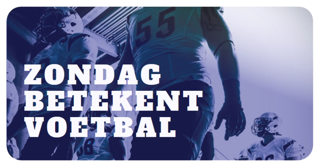 Zondag betekent voetbal purple modern-bold