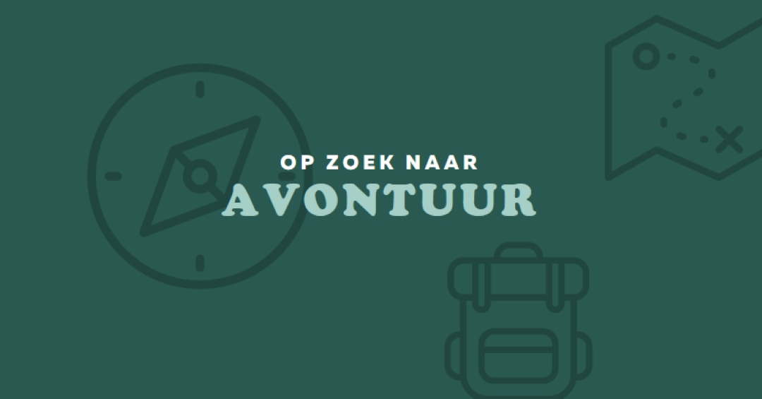 Laten we verdwalen green modern-bold