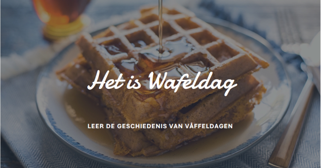 Het is Wafeldag blue modern-simple
