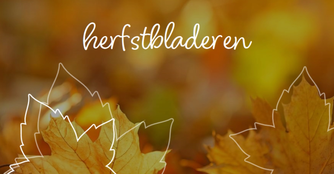 Herfstbladeren orange organic-simple