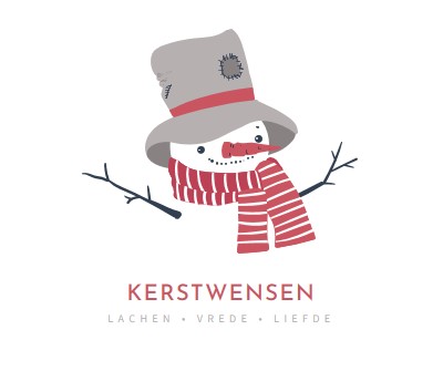 Kerstwensen white modern-simple