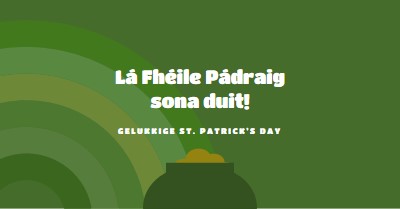 Gelukkige St. Patrick's Day green vintage-retro