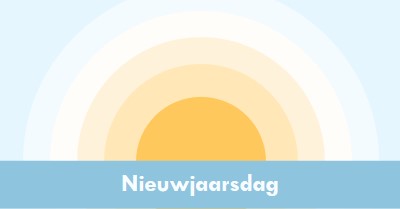 Nieuwjaarsdag zon blue modern-simple