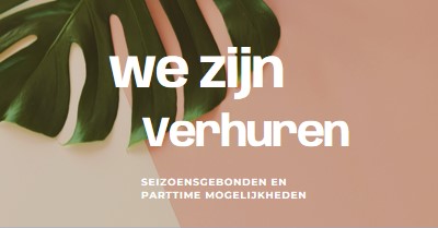 We nemen seizoensarbeiders aan pink modern-simple