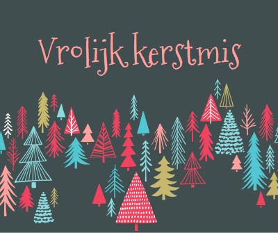 Vrolijk kerstmis green whimsical-line