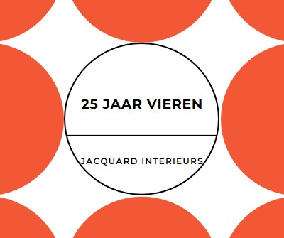 25 jaar vieren orange modern-geometric-&-linear