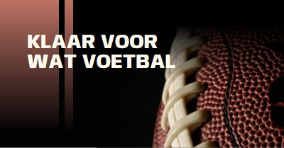 Klaar voor wat voetbal brown modern-simple