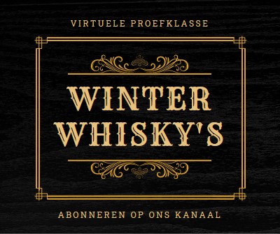 Winter whisky's black vintage-retro