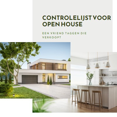 Controlelijst voor open huis white modern-simple