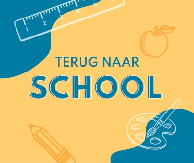 Cool voor school yellow modern-geo-&-linear