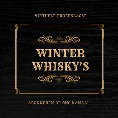 Winter whisky's black vintage-retro