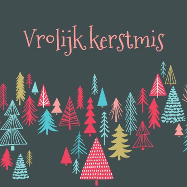 Vrolijk kerstmis green whimsical-line