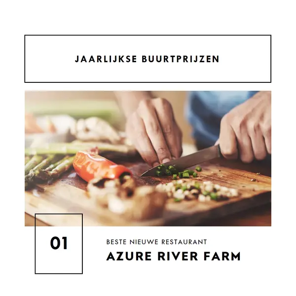 Jaarlijkse buurtprijzen white modern-simple