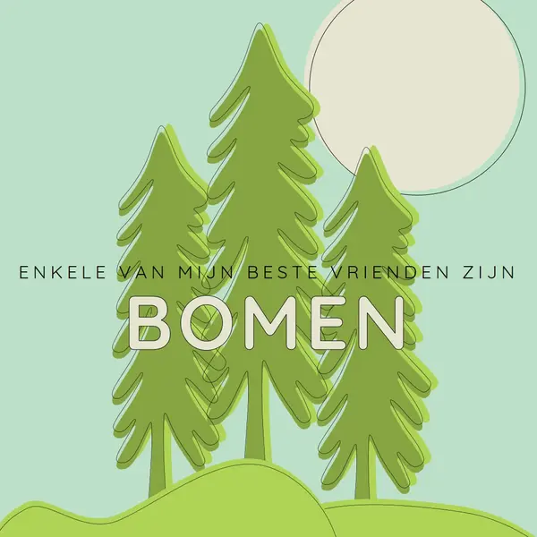 Bosretraite green whimsical-line
