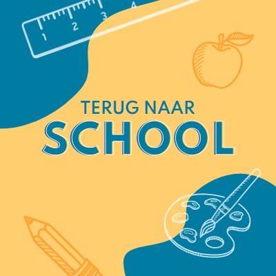 Cool voor school yellow modern-geo-&-linear