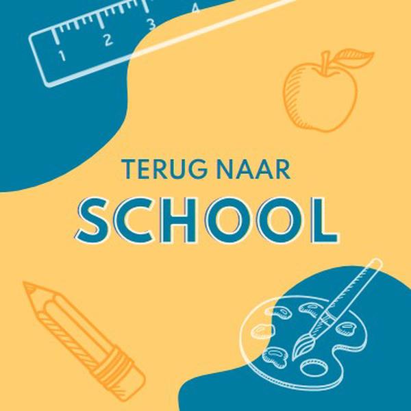 Cool voor school yellow modern-geo-&-linear