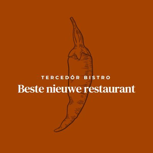 Wij zijn het beste nieuwe restaurant red modern-simple