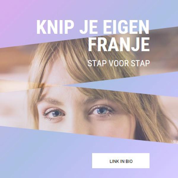 Knip je eigen franje purple modern-bold