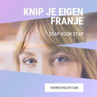 Knip je eigen franje purple modern-bold