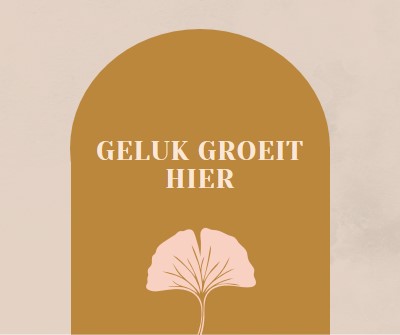 Geluk groeit hier gray organic-boho