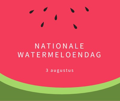 Nationale Watermeloendag pink modern-simple