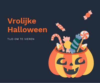 Heb een lieve Halloween black whimsical-line