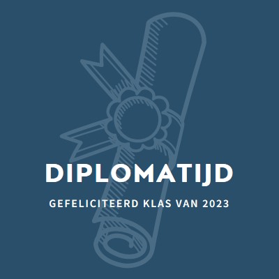 Je diploma blue modern-simple