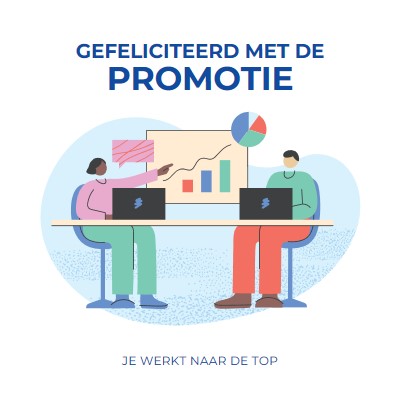 Promotie gefeliciteerd white whimsical-line