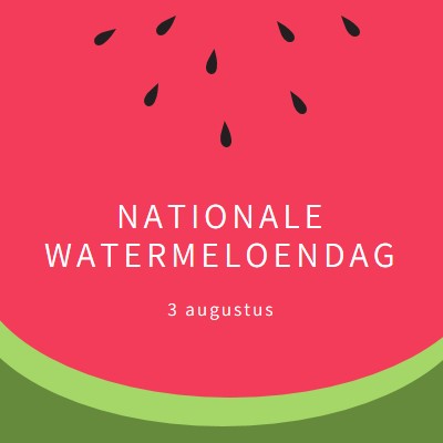 Nationale Watermeloendag pink modern-simple