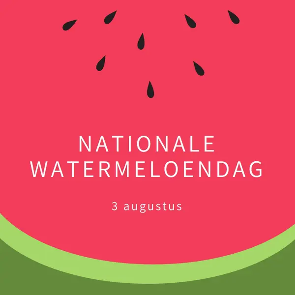 Nationale Watermeloendag pink modern-simple