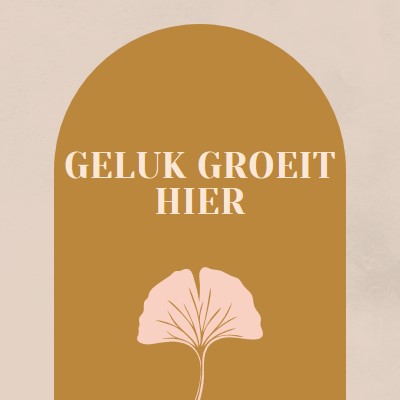 Geluk groeit hier gray organic-boho