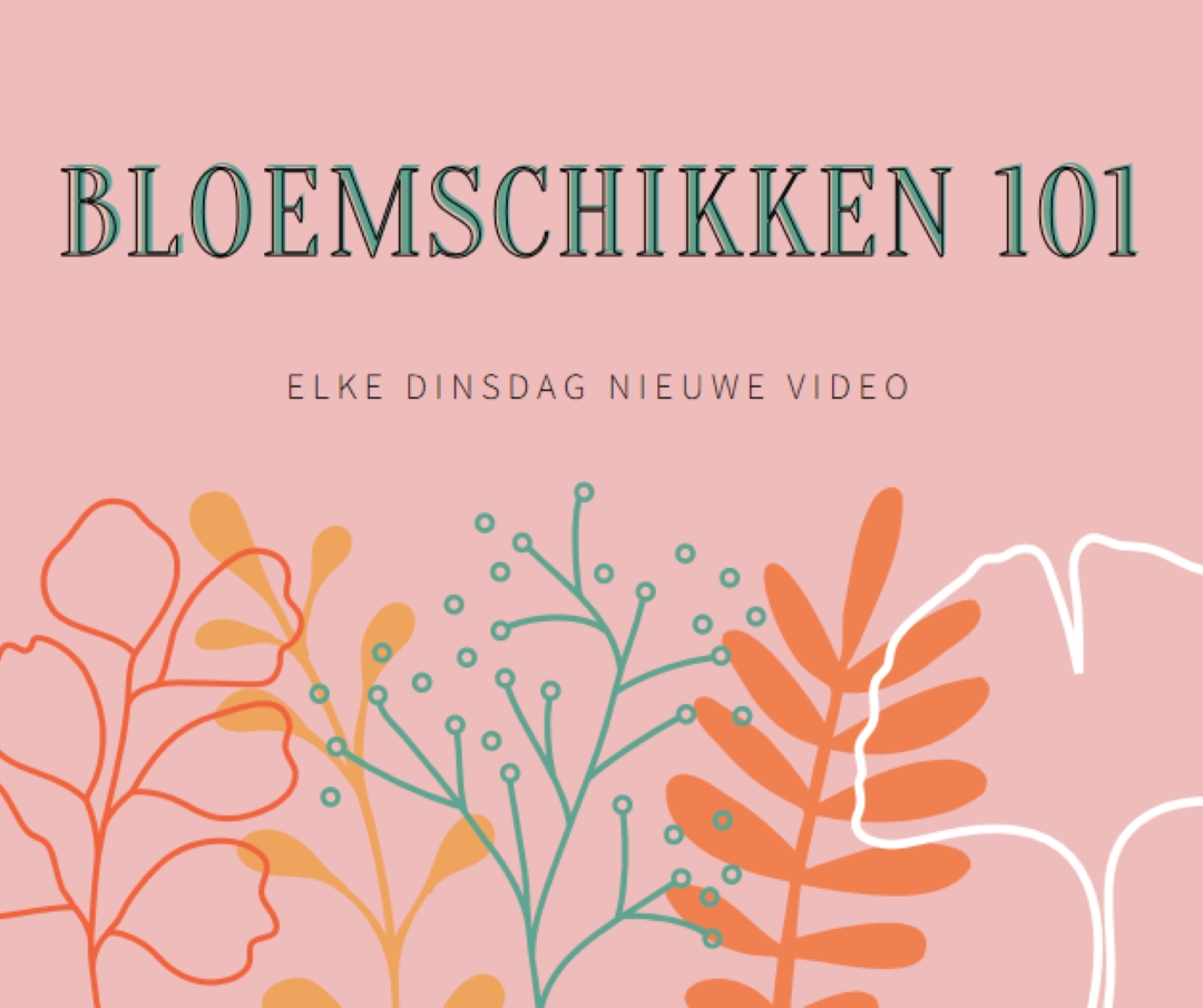 Flirterige bloemen pink whimsical-line