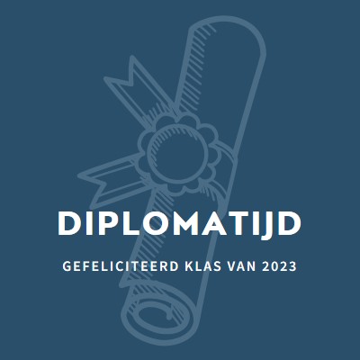 Je diploma blue modern-simple