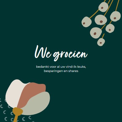 Bedankt voor het delen green organic-simple