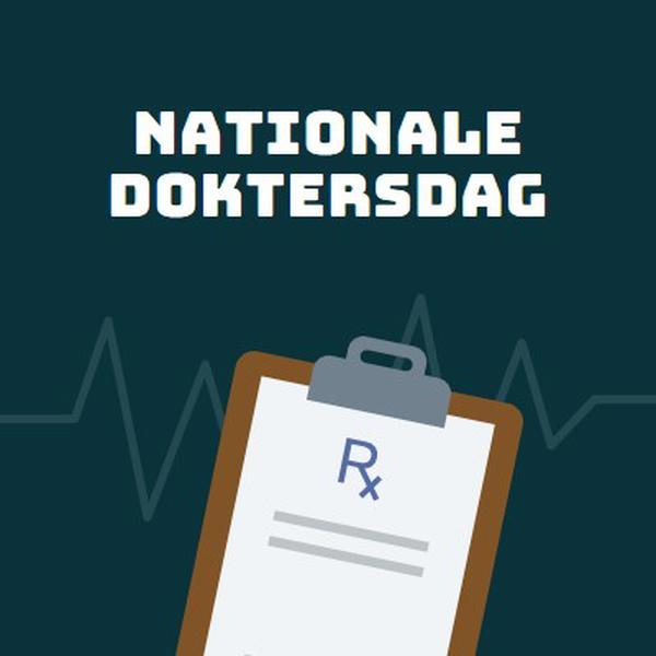 Vandaag is het Nationale Doktersdag blue modern-simple