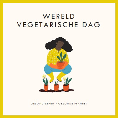 Het is wereld vegetarische dag white modern-simple