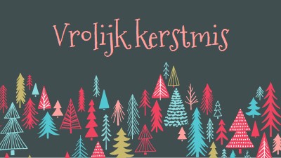 Vrolijk kerstmis green whimsical-line