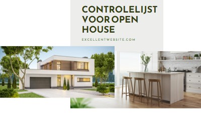 Controlelijst voor open huis white modern-simple